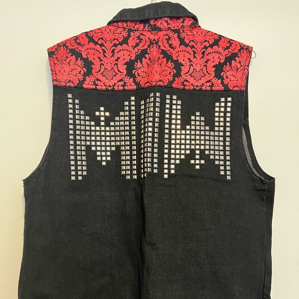 Motionless In White MIW studded denim vest very RARE merch Chris Motionless 2014